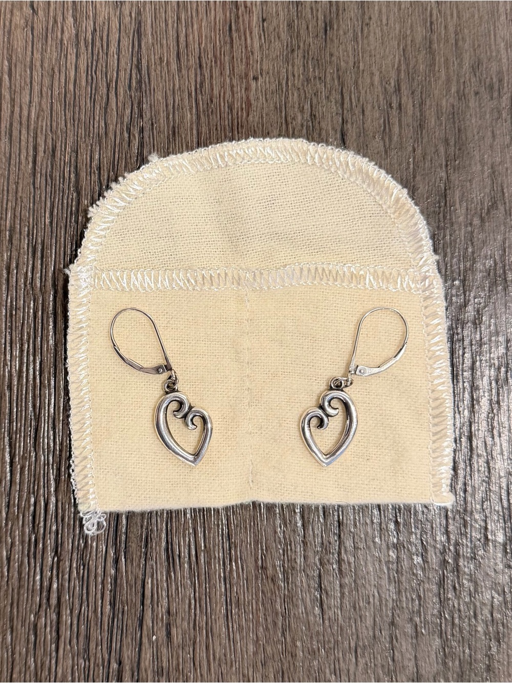 James Avery Sterling Silver Mother’s Love Heart Dangle Earrings
